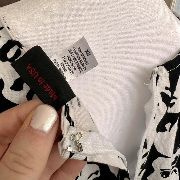 *VINTAGE* Andy Warhol Pop Art Cotton Dress with Pockets I Made in USA - Picture 6 of 7